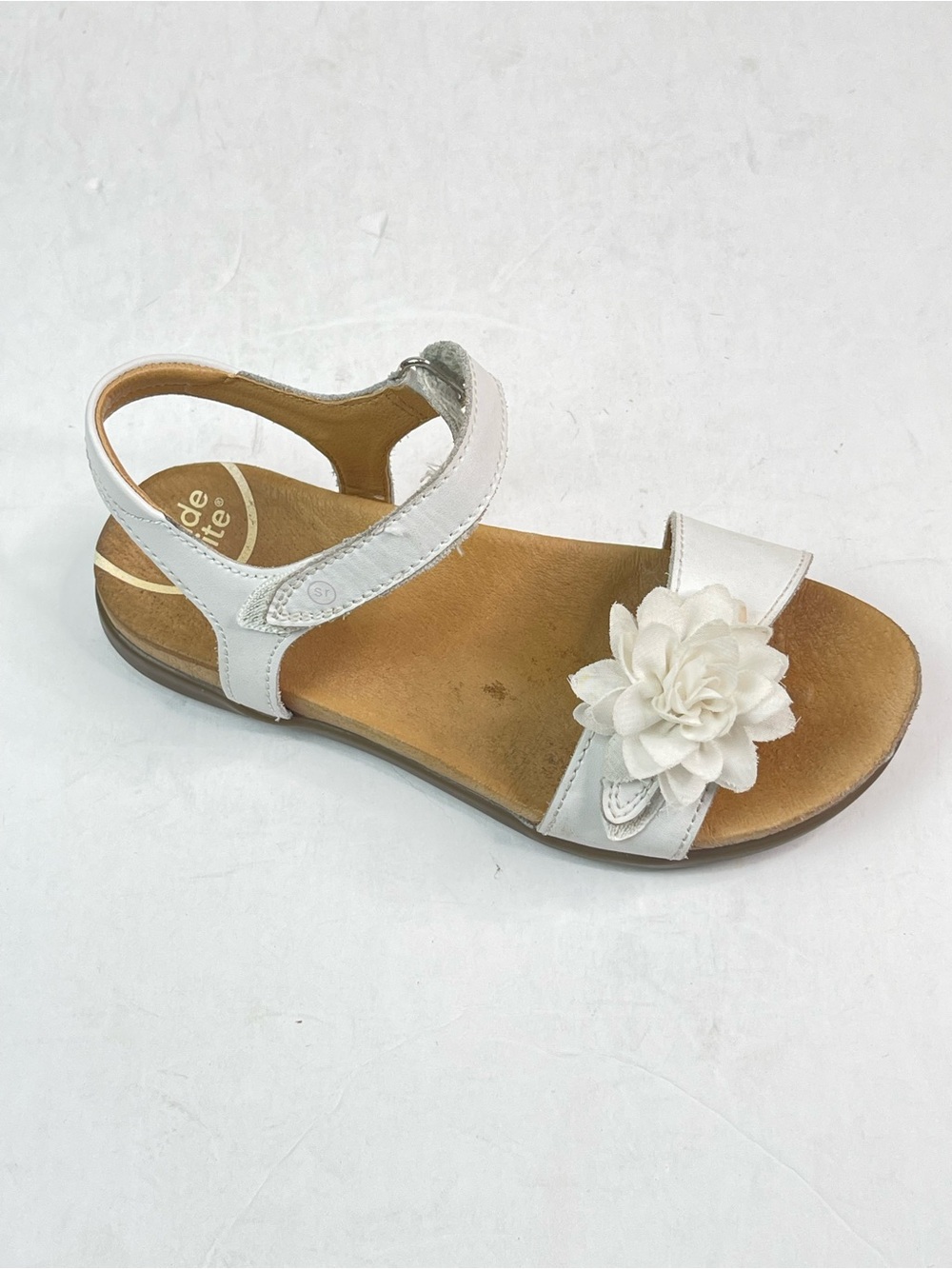 Stride Rite SRT Truly Floral Sandal Leather Girls Sz 1M Super Cute Preppy